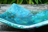 Turquoise schaal 2013 - raku